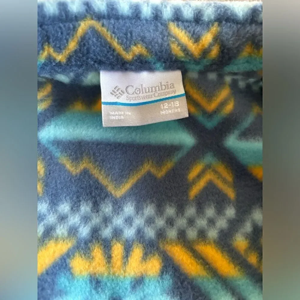 Columbia kids fleece sweater with beautiful pattern